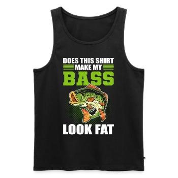 Does This Shirt Make My Bass Look Fat Fish Bass - Men's Premium Organic Tank Top - black - Front - Michal (187cm)