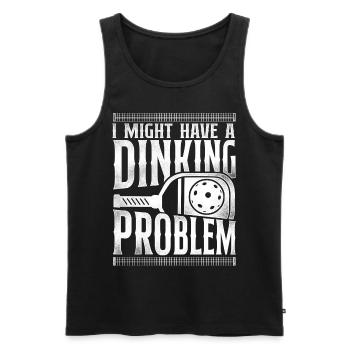 Pickleball Pun I Might Have A - Men's Premium Organic Tank Top - black - Front - AI Model Male 178 light (178cm)