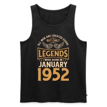 70th birthday 70 legends were created in January 1952 g - Men's Premium Organic Tank Top - black - Front - Michal (187cm)