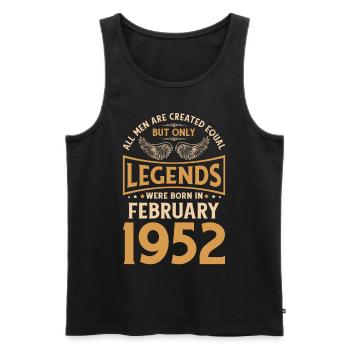 70. Geburtstag 70 Legendär Februar 1952 - Männer Premium Bio Tank Top - Schwarz - Vorne - Michal (187cm)