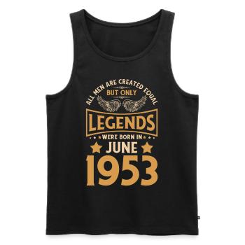 70th birthday 70 legends were born in June 1953 - Men's Premium Organic Tank Top - black - Front - Michal (187cm)
