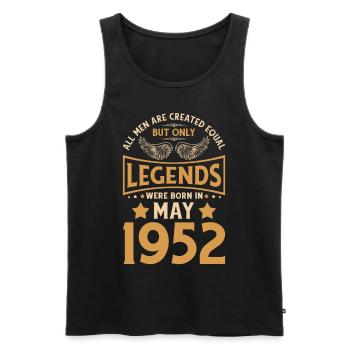 70e anniversaire 70 légendes ont été gebo en mai 1952 - Débardeur bio Premium Homme - noir - Devant - Michal (187cm)