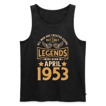 70th birthday 70 legends were born in April 1953 - Men's Premium Organic Tank Top - black - Front - Michal (187cm)