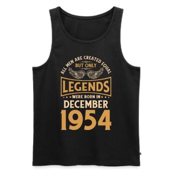 Geburtstag Legenden wurden im Dezember 1954 gebore - Männer Premium Bio Tank Top - Schwarz - Vorne - Michal (187cm)