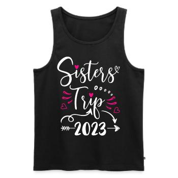 Sisters Trip 2023 Shirt Funny Vacation Travel - Männer Premium Bio Tank Top - Schwarz - Vorne - Michal (187cm)