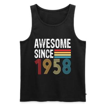 Awesome Since 1958 Birthday 1958 Vintage 1958 - Men's Premium Organic Tank Top - black - Front - AI Model Male 178 light (178cm)