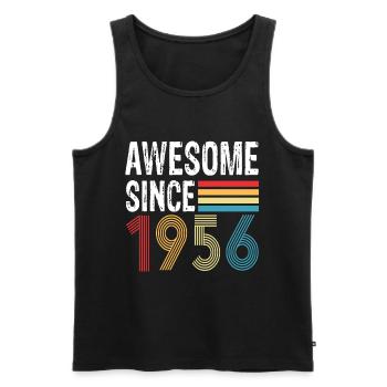 Awesome Since 1956 Geburtstag 1956 Vintage 1956 - Männer Premium Bio Tank Top - Schwarz - Vorne - Michal (187cm)