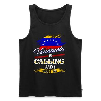 Venezuela Holidays - Men's Premium Organic Tank Top - black - Front - AI Model Male 178 light (178cm)