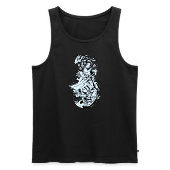 Geisha I Japan Girl Anime Motif pour japonais - Débardeur bio Premium Homme - noir - Devant - Michal (187cm)