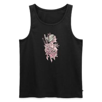 Geisha I Japan Girl Anime Motif pour japonais - Débardeur bio Premium Homme - noir - Devant - Michal (187cm)
