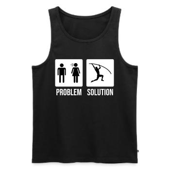 Stabhochsprung Stabspringer Stabhochspringer - Männer Premium Bio Tank Top - Schwarz - Vorne - AI Model Male 178 light (178cm)