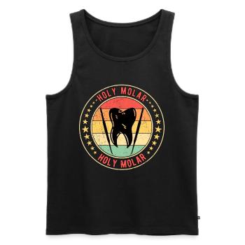 Dental Technician Dental Prosthodontist Holy Molar - Men's Premium Organic Tank Top - black - Front - AI Model Male 178 light (178cm)