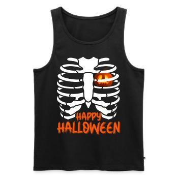 Joyeux halloween - Débardeur bio Premium Homme - noir - Devant - AI Model Male 178 light (178cm)