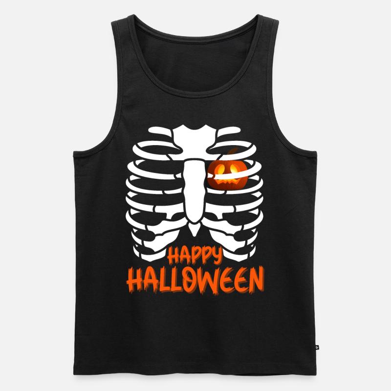 Fröhliches Halloween - Männer Premium Bio Tank Top - Schwarz