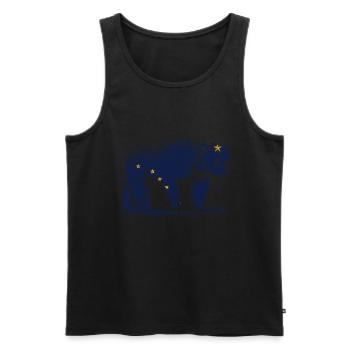 Alaska Tshirt Hommes Femmes Enfants USA Pôle Nord - Débardeur bio Premium Homme - noir - Devant - Michal (187cm)