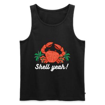 Crabe Tshirt Crabe Crevettes Scorpion Homard - Débardeur bio Premium Homme - noir - Devant - Michal (187cm)