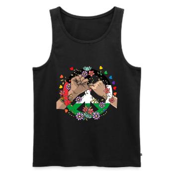 Palestine Tshirt Hommes Enfants Femmes Palestine - Débardeur bio Premium Homme - noir - Devant - AI Model Male 178 light (178cm)