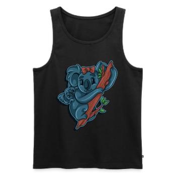 Koala Bear Animal Gift Zoo Sleeping Marsupial - Men's Premium Organic Tank Top - black - Front - Michal (187cm)