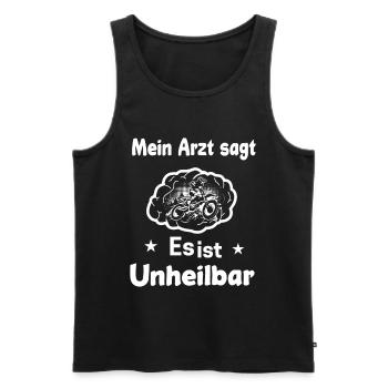Motocross Geschenk Für Enduro Supermoto Dirt Bike - Männer Premium Bio Tank Top - Schwarz - Vorne - Michal (187cm)
