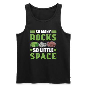 So Many Rocks So Little Space Mineral Collecting - Männer Premium Bio Tank Top - Schwarz - Vorne - AI Model Male 178 light (178cm)