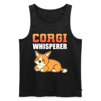 Corgi Whisperer Dog Lover Welsh Corgi - Débardeur bio Premium Homme - noir - Devant - Michal (187cm)