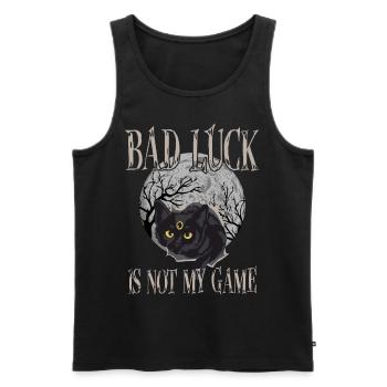 Bad luck is not my game Goth Cat Gothic Occult - Men's Premium Organic Tank Top - black - Front - AI Model Male 178 light (178cm)