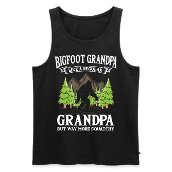 Bigfoot Like A Normal Grandpa Sasquatch Grandfather - Men's Premium Organic Tank Top - black - Front - Michal (187cm)