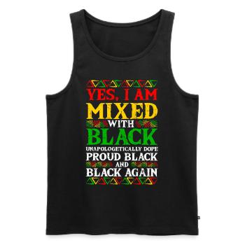 Black History Month Mixed Black Juneteenth - Männer Premium Bio Tank Top - Schwarz - Vorne - AI Model Male 178 light (178cm)