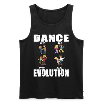Dance Evolution für einen Tänzer und Tänzerin - Männer Premium Bio Tank Top - Schwarz - Vorne - AI Model Male 178 light (178cm)