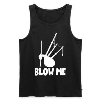 Blow Me Dudelsack - Männer Premium Bio Tank Top - Schwarz - Vorne - AI Model Male 178 light (178cm)
