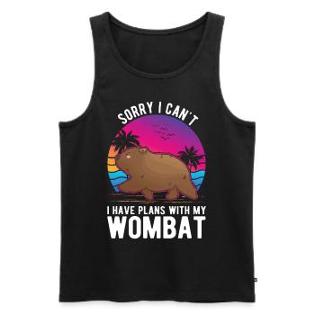 Wombat australien - Débardeur bio Premium Homme - noir - Devant - Michal (187cm)