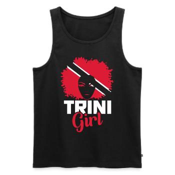 Trinité-et-Tobago Fille - Débardeur bio Premium Homme - noir - Devant - Michal (187cm)
