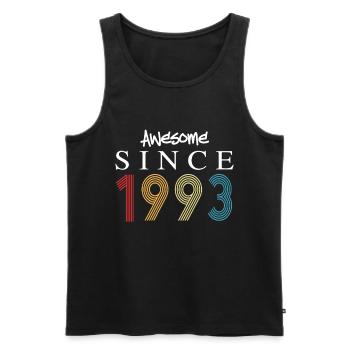 Awesome Since 1993 Birthday 1993 Vintage 1993 - Men's Premium Organic Tank Top - black - Front - Michal (187cm)