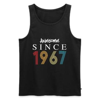 Awesome Since 1967 Birthday 1967 Vintage 1967 - Men's Premium Organic Tank Top - black - Front - Michal (187cm)