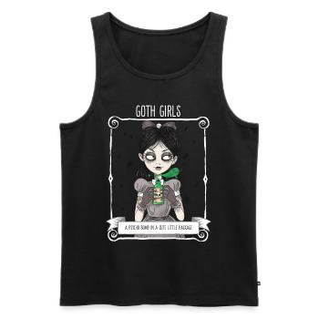 Goth Girls A Psycho Bomb In A Sweet - Men's Premium Organic Tank Top - black - Front - AI Model Male 178 light (178cm)