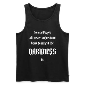 Gothic Lover Normal People Never Become - Men's Premium Organic Tank Top - black - Front - AI Model Male 178 light (178cm)
