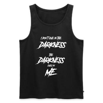 Gothic saying funny I don't live in the - Men's Premium Organic Tank Top - black - Front - AI Model Male 178 light (178cm)