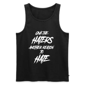 Goth Saying Funny Gibt Den Hassern Einen Weiteren - Männer Premium Bio Tank Top - Schwarz - Vorne - AI Model Male 178 light (178cm)