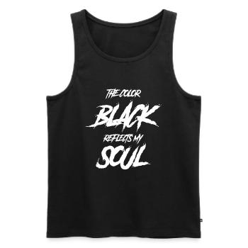 Gothic Lover The color black reflects my - Men's Premium Organic Tank Top - black - Front - AI Model Male 178 light (178cm)