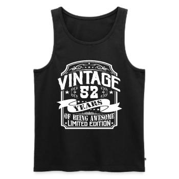 Birthday Vintage 52 Years Limited Edition - Men's Premium Organic Tank Top - black - Front - Michal (187cm)