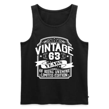 Birthday Vintage 63 years Limited Edition - Men's Premium Organic Tank Top - black - Front - Michal (187cm)
