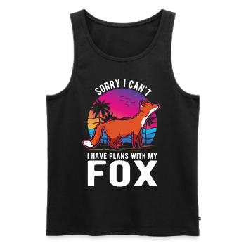 I can't I have plans with my Fox Fuchs - Men's Premium Organic Tank Top - black - Front - Michal (187cm)