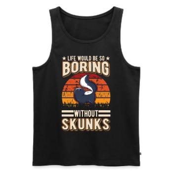 La vie serait si ennuyeuse sans Skunks Skunk - Débardeur bio Premium Homme - noir - Devant - Michal (187cm)