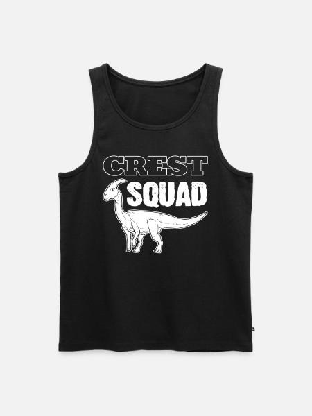 Crest Squad Parasaurolophus Dinosaur - Men's Premium Organic Tank Top - black