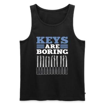 Keys Are Boring Locksmith Locksmithing - Männer Premium Bio Tank Top - Schwarz - Vorne - Michal (187cm)