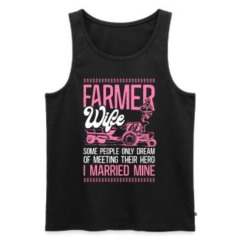Farming Farmer Wife Tractor Farmer - Männer Premium Bio Tank Top - Schwarz - Vorne - Michal (187cm)