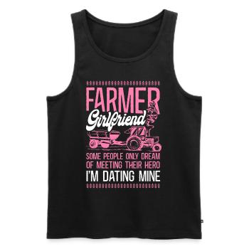 Farming Farmer Girl Tractor Farmer - Männer Premium Bio Tank Top - Schwarz - Vorne - Michal (187cm)