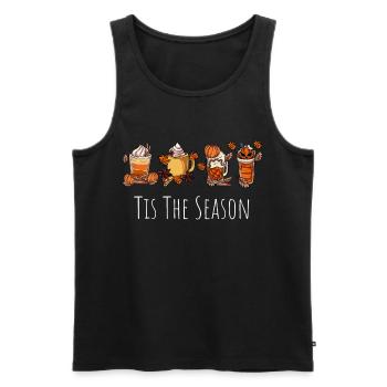 Es ist die Jahreszeit - Männer Premium Bio Tank Top - Schwarz - Vorne - Michal (187cm)