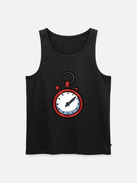 Clock Stopwatch - Men's Premium Organic Tank Top - black