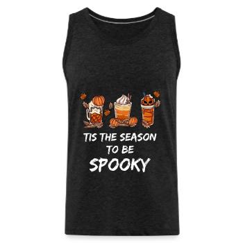 Coffee Drinker Coffee Mug - Men's Premium Organic Tank Top - charcoal grey - Front - Alexander (188cm)